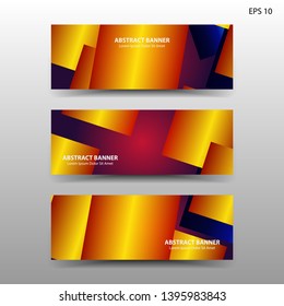 Vector abstract design banner web template. - Vector
