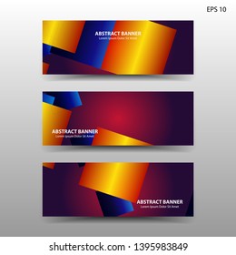 Vector abstract design banner web template. - Vector