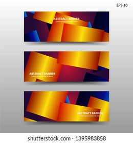 Vector abstract design banner web template. - Vector