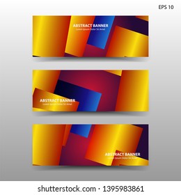 Vector abstract design banner web template. - Vector