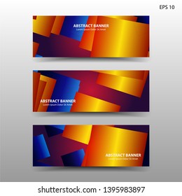 Vector abstract design banner web template. - Vector