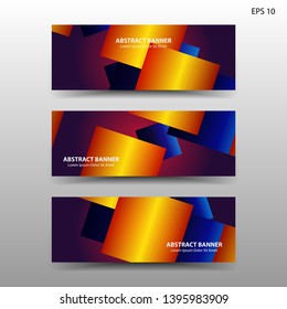 Vector abstract design banner web template. - Vector