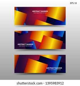 Vector abstract design banner web template. - Vector