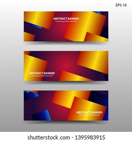 Vector abstract design banner web template. - Vector