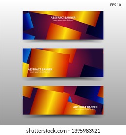 Vector abstract design banner web template. - Vector