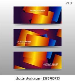 Vector abstract design banner web template. - Vector