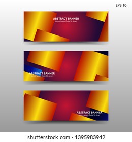 Vector abstract design banner web template. - Vector