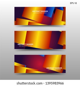 Vector abstract design banner web template. - Vector