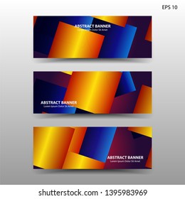 Vector abstract design banner web template. - Vector