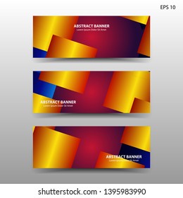 Vector abstract design banner web template. - Vector