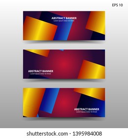 Vector abstract design banner web template. - Vector