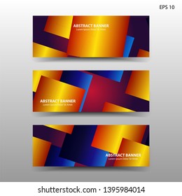 Vector abstract design banner web template. - Vector