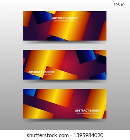 Vector abstract design banner web template. - Vector