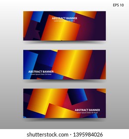 Vector abstract design banner web template. - Vector