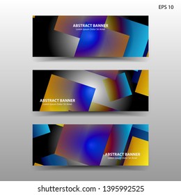 Vector abstract design banner web template. - Vector