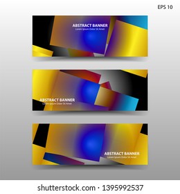 Vector abstract design banner web template. - Vector