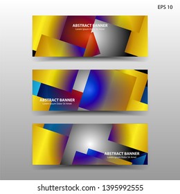 Vector abstract design banner web template. - Vector