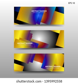 Vector abstract design banner web template. - Vector