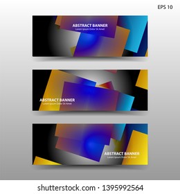 Vector abstract design banner web template. - Vector