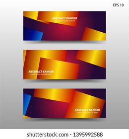 Vector abstract design banner web template. - Vector