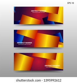 Vector abstract design banner web template. - Vector