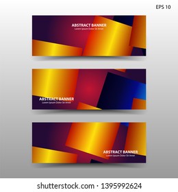 Vector abstract design banner web template. - Vector
