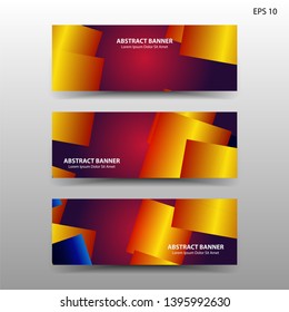 Vector abstract design banner web template. - Vector