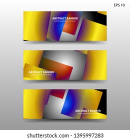 Vector abstract design banner web template. - Vector