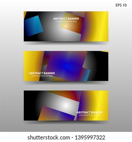 Vector abstract design banner web template. - Vector