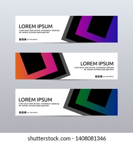 Vector abstract design banner web template.