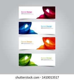 Vector abstract design banner web template