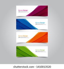 Vector abstract design banner web template