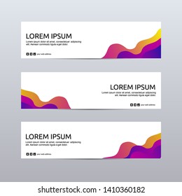 Vector abstract design banner web template. Header web template design.