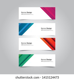 Vector abstract design banner web template 
