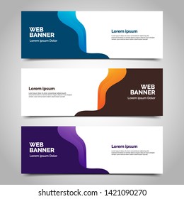 Vector abstract design banner web template.
