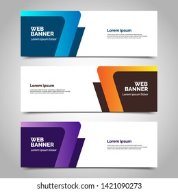 Vector abstract design banner web template.