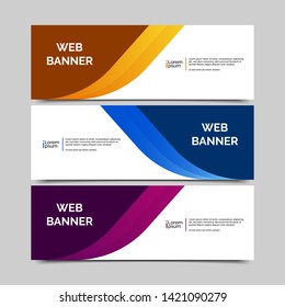 Vector abstract design banner web template.