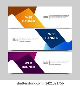 Vector abstract design banner web template.