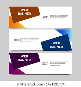 Vector abstract design banner web template.