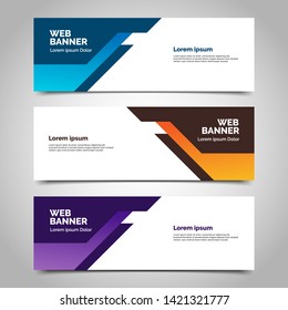 Vector abstract design banner web template.