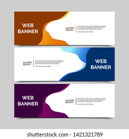Vector abstract design banner web template.