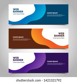Vector abstract design banner web template.