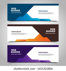 Vector abstract design banner web template.