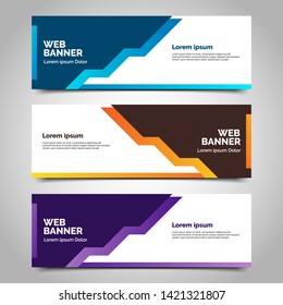 Vector abstract design banner web template.
