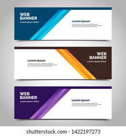 Vector abstract design banner web template.
