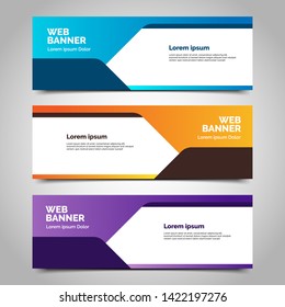 Vector abstract design banner web template.