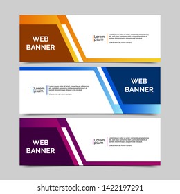 Vector abstract design banner web template.