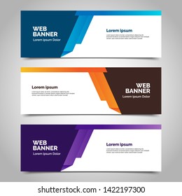 Vector abstract design banner web template.