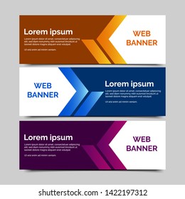 Vector abstract design banner web template.