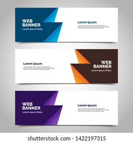Vector abstract design banner web template.